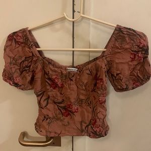 Reformation Crop Top Blouse